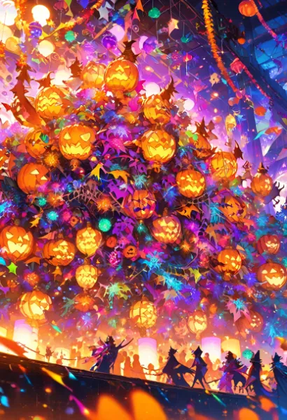 魔法のカボチャツリーの夜祭り