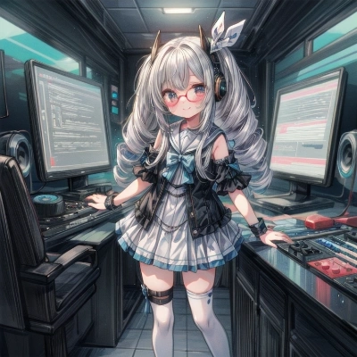 「今夜も曲作り頑張るよ♪」