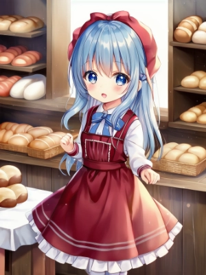 パン屋で働く女の子