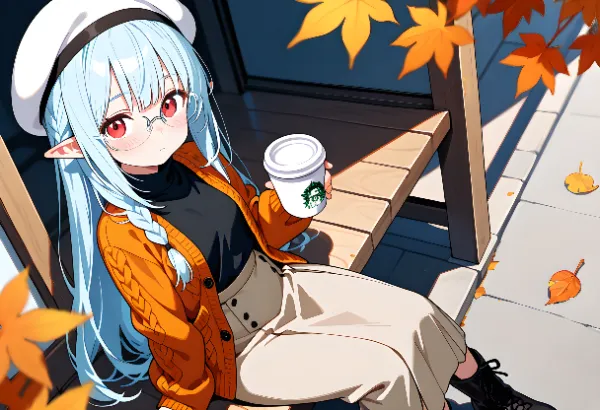 【オレンジ色】ミリシラ先生を秋コーデ