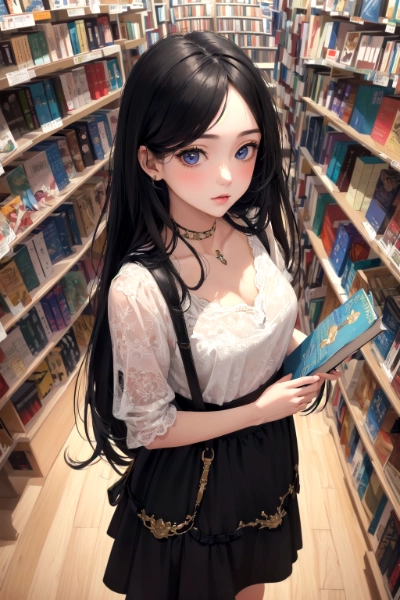 Bookstore+fisheye lens