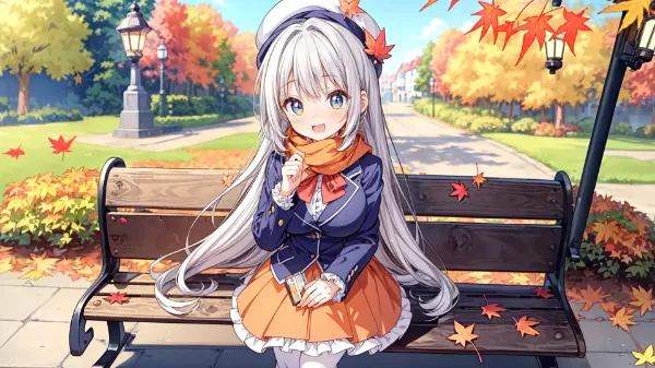 秋風に舞う白髪少女の待ち合わせ