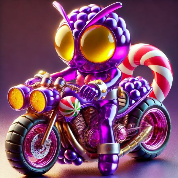 キャンディのバイクに乗るライダー