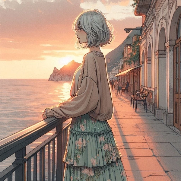 アマルフィとロングスカート