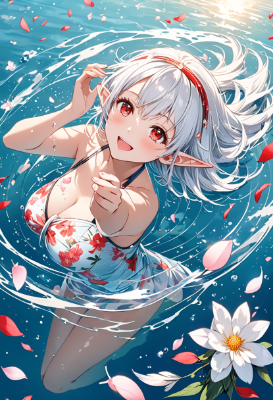 泳ぐエルフ