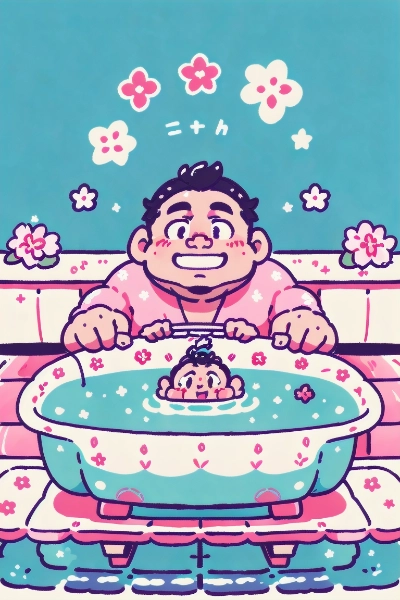 お父さんとお風呂♪