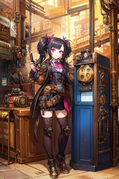 スチームパンクな公衆電話とうちの子（23枚）