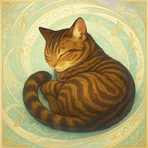 夢見る猫の音楽の渦