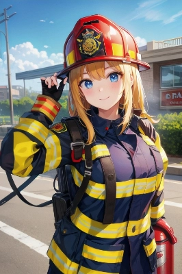 美少女 消防士