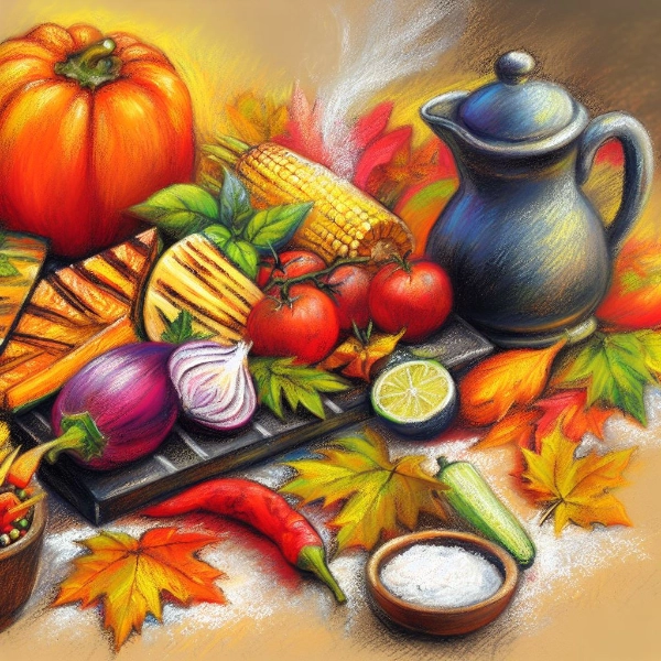 お野菜の塩焼き