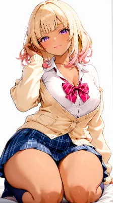 スクールカーディガンのギャル子