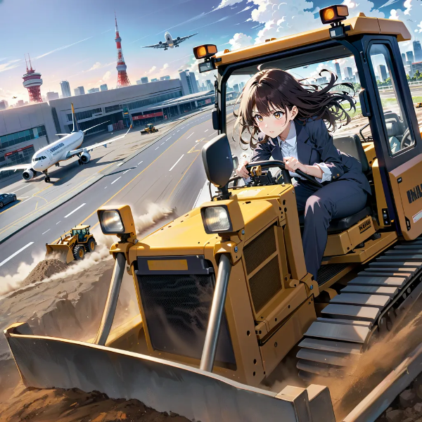 東京国際空港開港記念日の造成現場