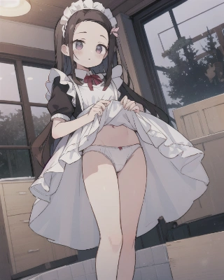 黒髪おでこのメイドちゃんといろいろ