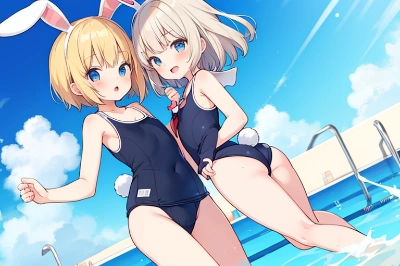 プールであそぶ～