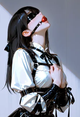 上を向いてる女の子