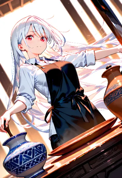 銀髪の陶芸少女と魔法の壺