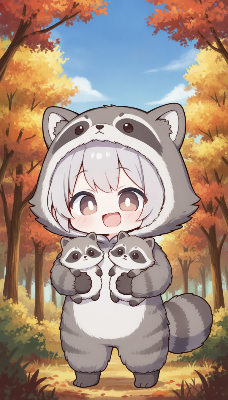 アライグマの着ぐるみ