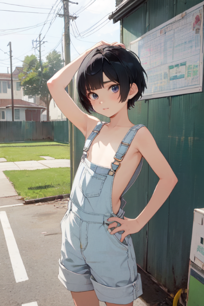 オーバーオール\"だけ\"＠みずきちゃん、奈緒ちゃん、りっかちゃん