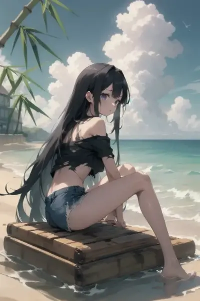 画像生成テスト【バカンス102日目（遭難中）】