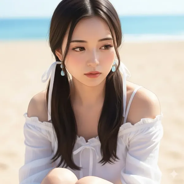 海辺の少女と夏のささやき