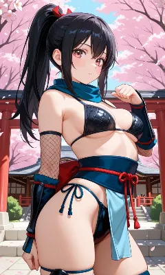 桜舞うくノ一の誘惑