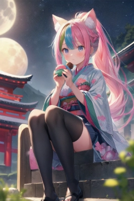 秋の夜とマカロン。