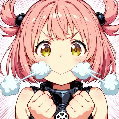湯気噴出！怒れるピンクツインテ