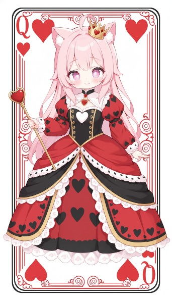 ハートの女王の衣装を着てみたよ♪