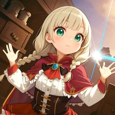 剣っぽいものを持つ少女　音楽と同期