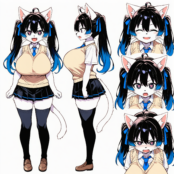 月猫（制服）の立ち絵