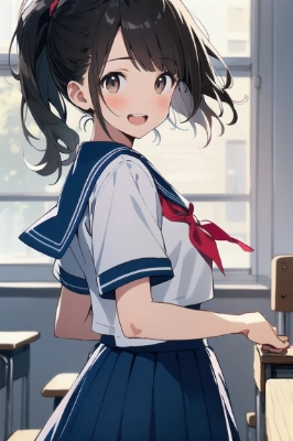 教室で