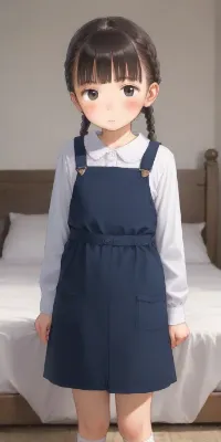 【サンプル】ジャンスカ三つ編み〇リ〇リJ〇ちゃんにいろいろ見せてもらった後正常位で中〇し（12枚）