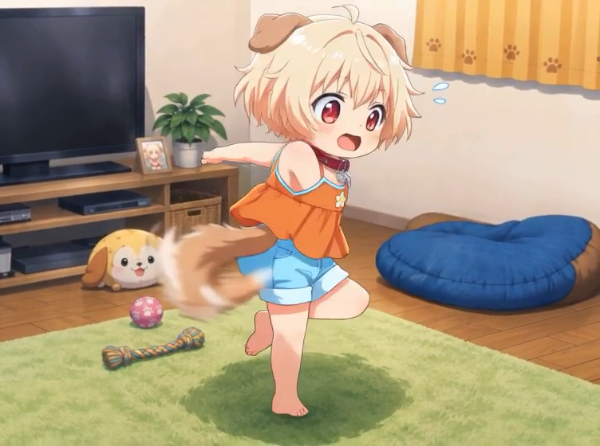 【15秒動画】自分の尻尾が気になる