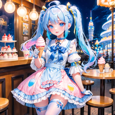 夜の青髪さん