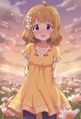 桃子　花畑