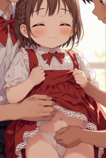 友達の妹の下腹部を触らせてもらう