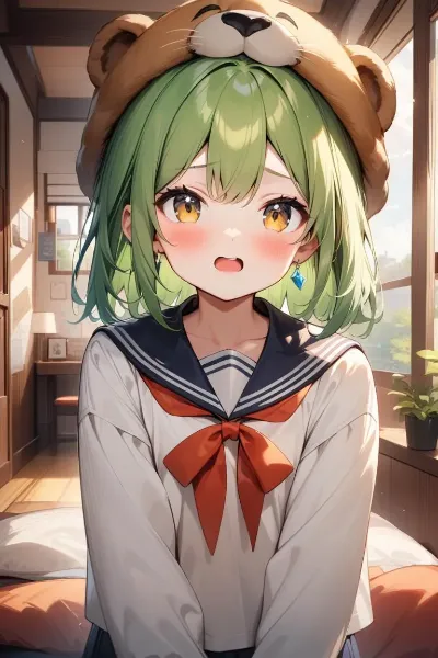 ライオンの帽子被ってみた♫