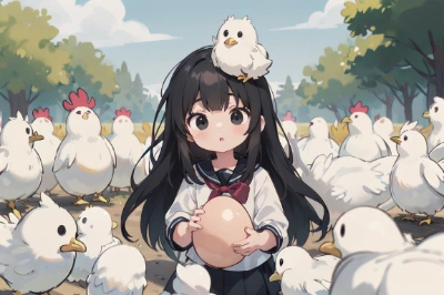 ニワトリの女の子