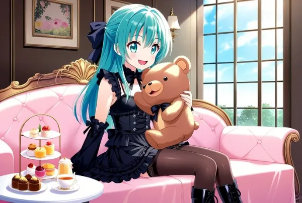 常磐アクア（くまのぬいぐるみとアフタヌーンティー#3）