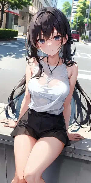 休憩する女の子