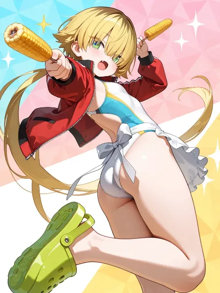 ジャージ×競水×エプロン