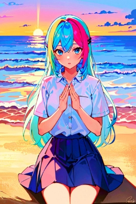海辺の少女