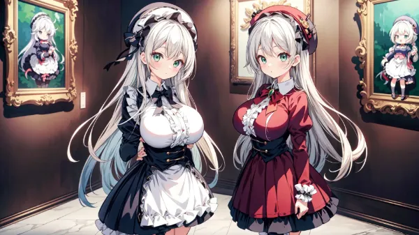 美術館に潜む双子のメイド姉妹