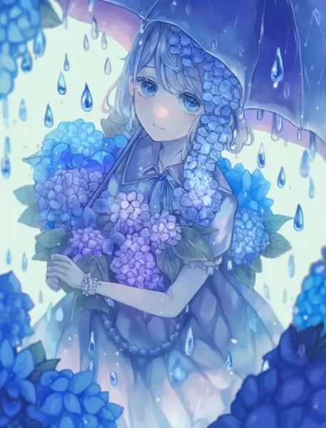 紫陽花ガールと瓶詰め