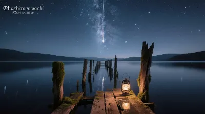 誰もいない橋の先、星だけが帰る場所——💧