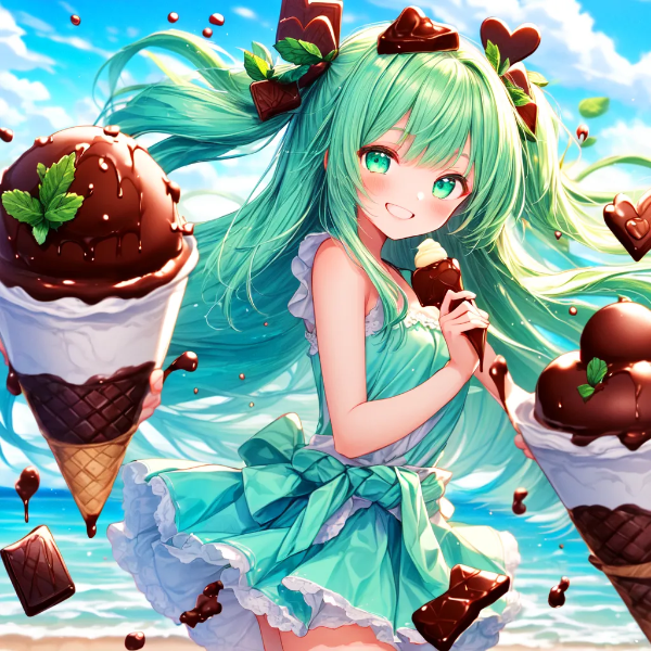 チョコミントカラーな、うちの子★(6枚)