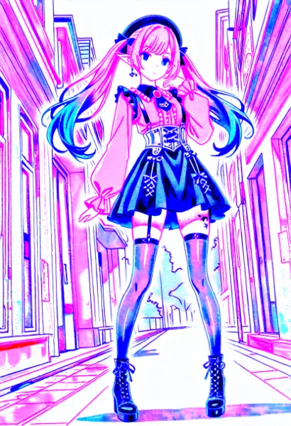 路地に溶ける色の気配