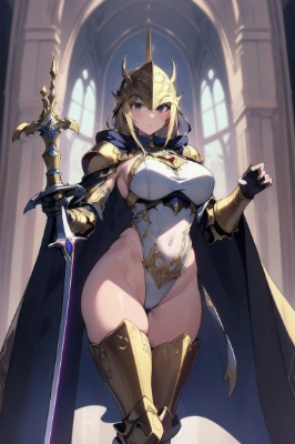白と金の女騎士