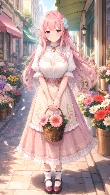 朝の花屋さんでガーベラを一輪