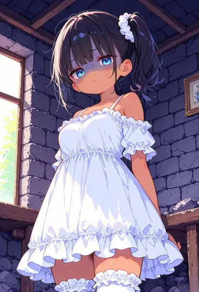 大好きなお兄ちゃんを優しく見つめる妹